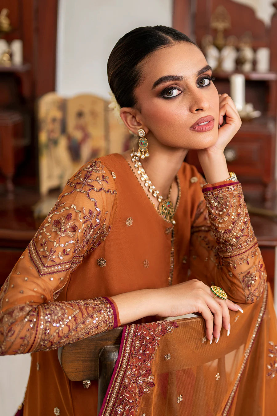 HEAVY EMBROIDERED SUIT