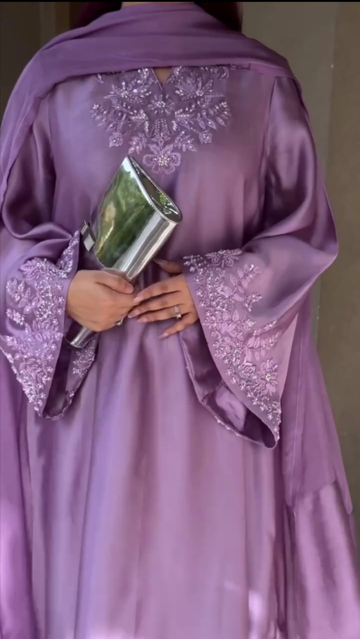 Lilac Royal Embellished 3-Piece Dress