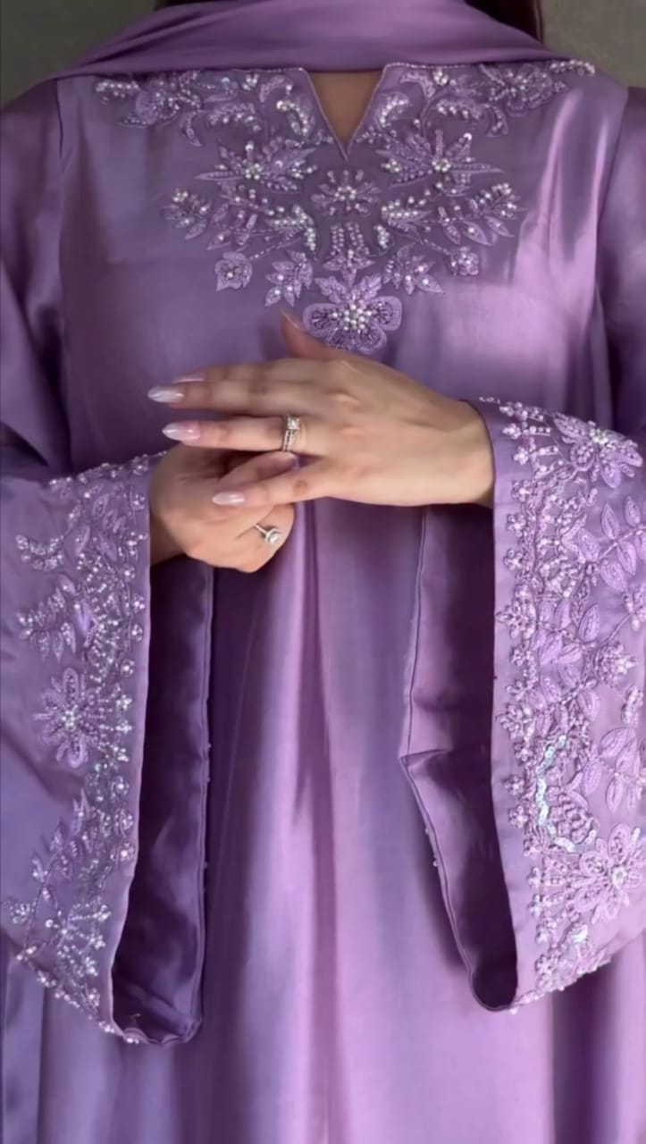 Lilac Royal Embellished 3-Piece Dress