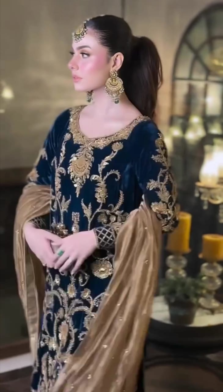 Luxury Festive 3-Pc Handwork Ensemble Suit