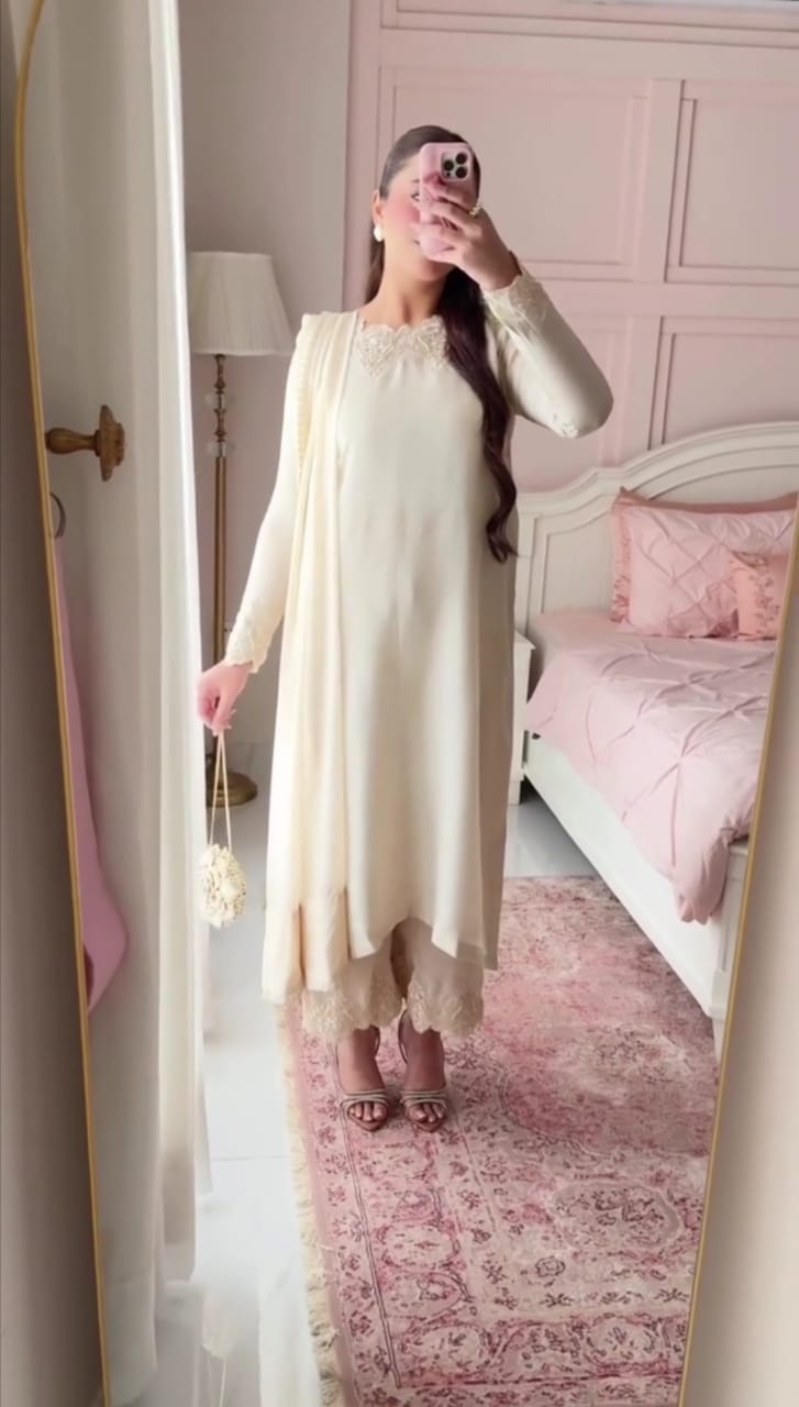 Royal Embellished 3-Piece Dress