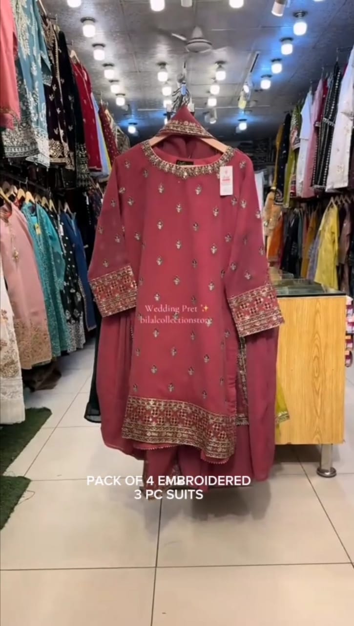 Embroidered Festive Wear 3pc Suit