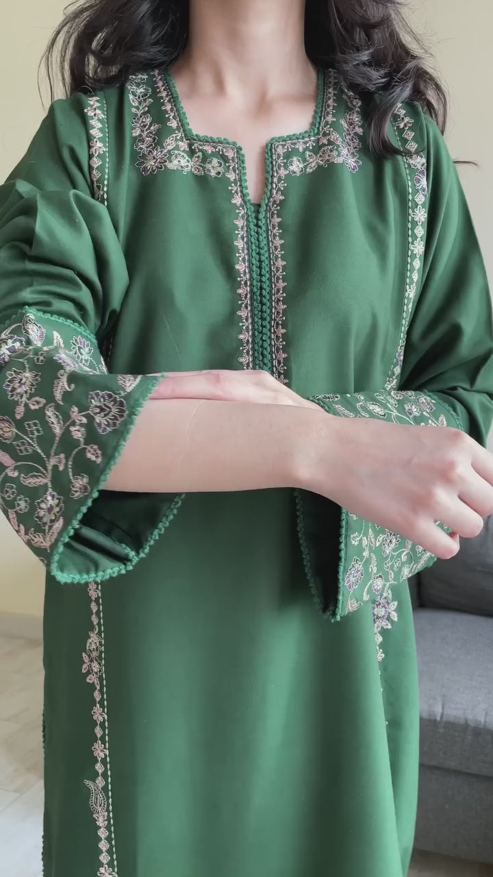 Khaddar Handmade 3Pcs Dress